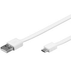 micro usb kabel flach weiß