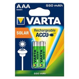 Micro AAA Akku für Solar Gartenleuchten Varta 2er Pack