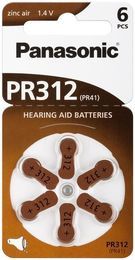 PR 312 Panasonic Hörgeräte Batterien