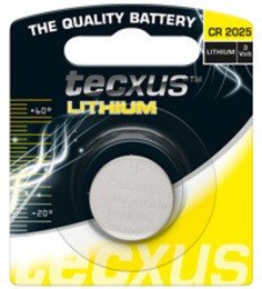 CR2025 tecxus Lithium Knopfzelle