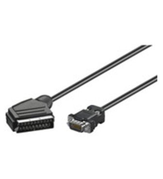 BestPlug 2 Meter D-SUB Scart Kabel Schwarz S-VGA Stecker auf Scart Stecker verbesserte Ausführung v1.08 