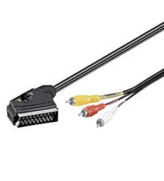 Scart Kabel Scart Stecker > 3x Cinch Audio/ Video