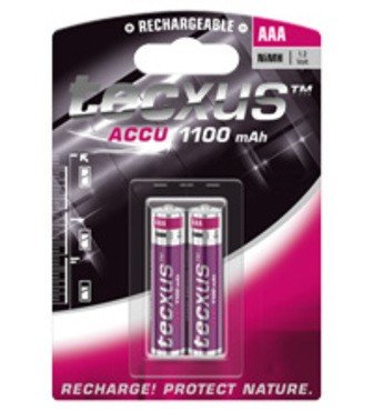 Micro Akku mit 1100mAh 2er Pack tecxus