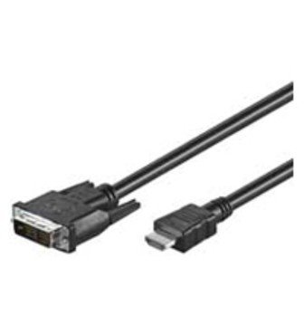 Wentronic DVI Adapter mit Audioleitung DVI-D Stecker auf HDMI Stecker 2 m 18+1 