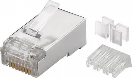 RJ45 Stecker, CAT 6A STP geschirmt