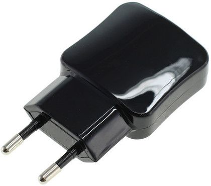 100-240V Ladegerät 2x USB 2Ah Schwarz