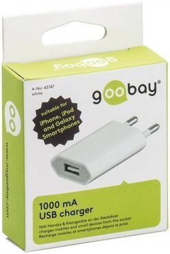 Slim USB Ladegerät - 1A - Weiß