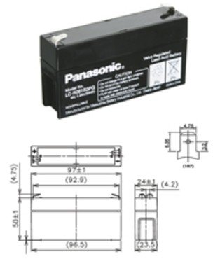 Panasonic LC-R061R3P / 6V 1,3Ah Bleiakku