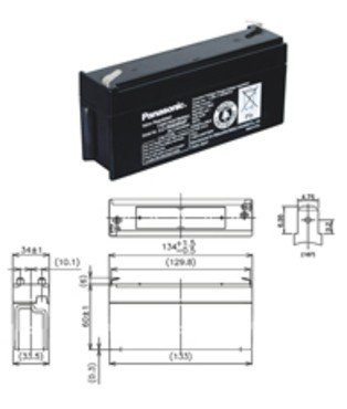 Panasonic LC-R063R4P / 6V 3,4Ah Bleiakku