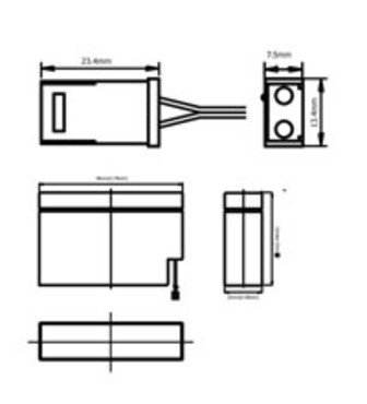 Ultracell UL0.8-12 / 12V 0,8Ah Bleiakku