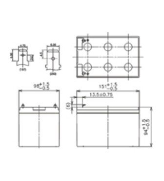 Panasonic LC-RA1215P1 / 12V 15Ah Bleiakku