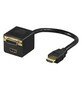 Y-Adapter 1x HDMI Stecker > 1x HDMI Buchse + 1x DVI-D Buchse