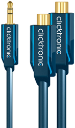 Clicktronic Casual 3,5mm Klinken Buchse auf 2x Cinch Adapter