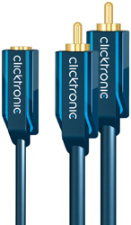 Clicktronic Casual 3,5mm Klinken Buchse auf 2x Cinch Adapter