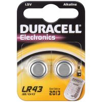 LR43 Duracell Alkali Knopfzelle 2er Pack
