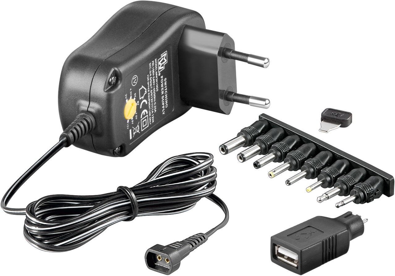 Universal Netzteil 3-12V 1000mA schwarz mit usb und dc adapter