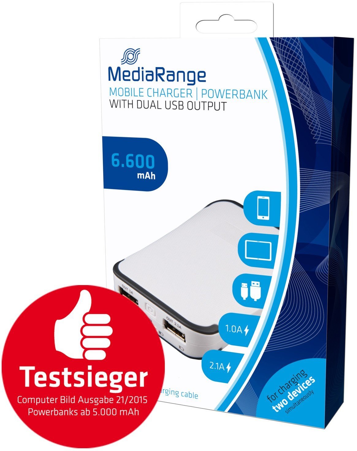 MediaRange MR742 Powerbank mit 6.600mAh